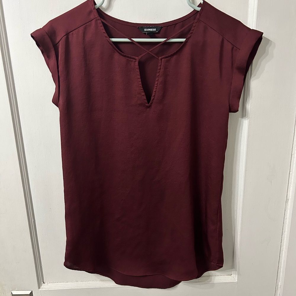Express Women's Deep Red Blouse
